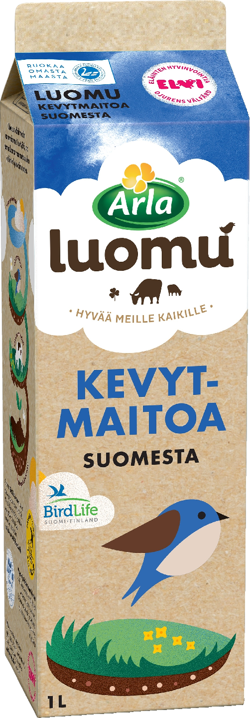 Arla kevytmaito 1l luomu