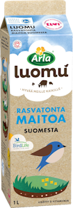 Arla rasvaton maito 1l luomu