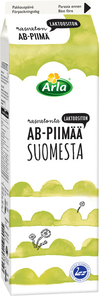 Arla rasvaton AB-piimä 1l laktoositon