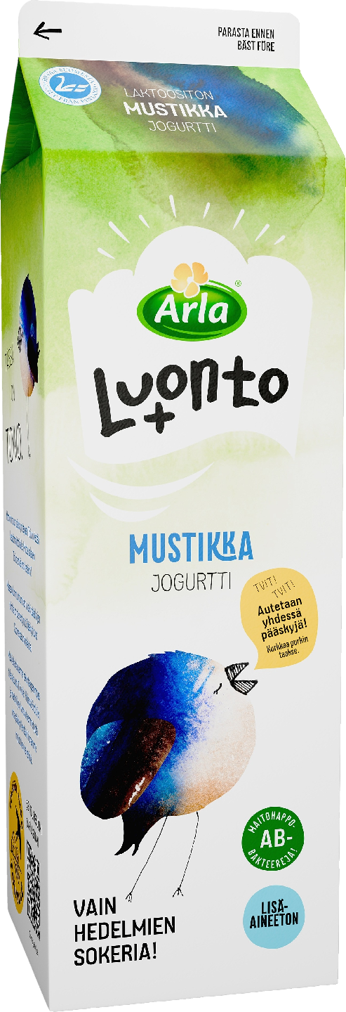 Arla Luonto+ AB jogurtti 1kg mustikka laktoositon