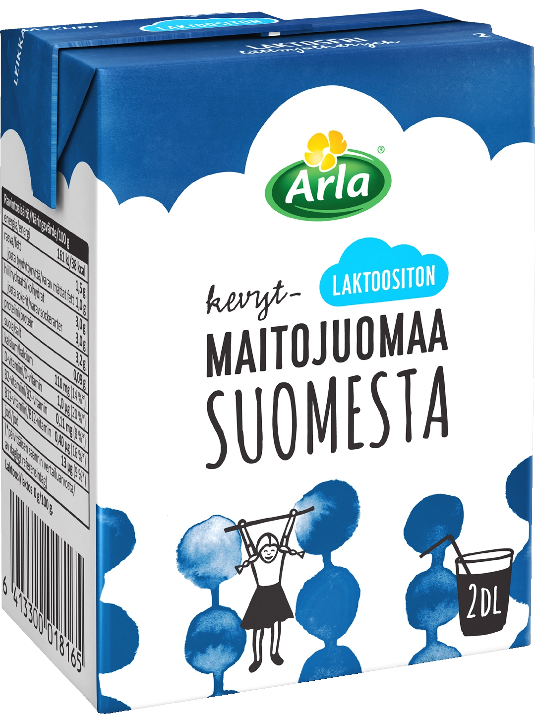 Arla Suomi laktoositon kevytmaitojuoma 2dl