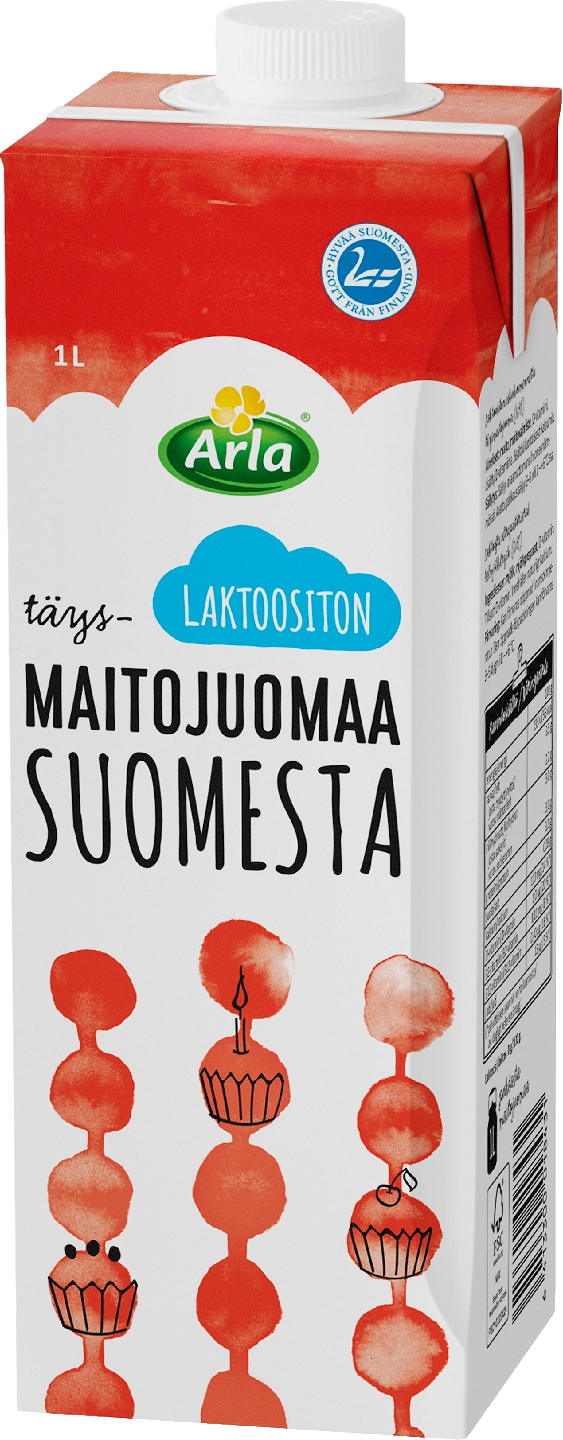 Arla täysmaitojuoma 1l laktoositon UHT