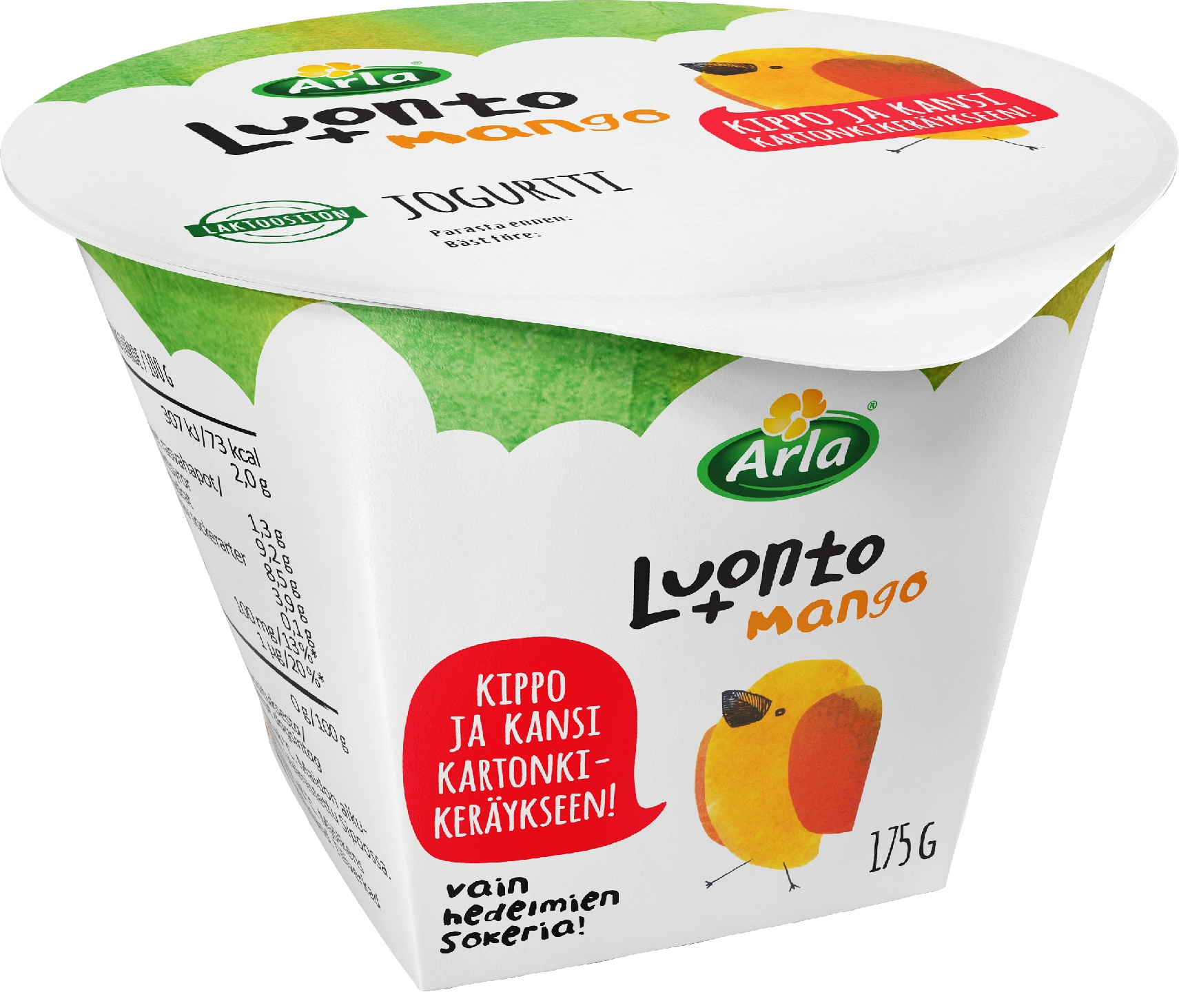 Arla Luonto+ AB jogurtti 175g mango laktoositon