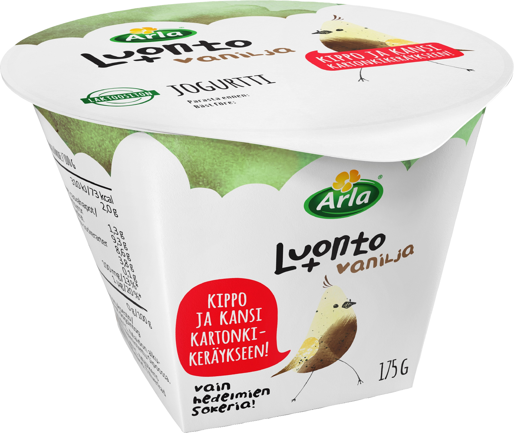 Arla Luonto+ AB jogurtti 175g vanilja laktoositon