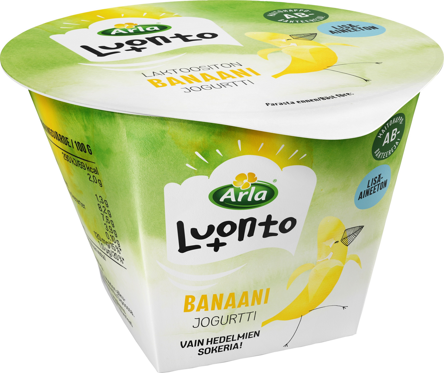 Arla Luonto+ AB jogurtti 175g banaani laktoositon