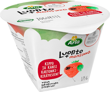 Arla Luonto+ AB jogurtti 175g mansikka laktoositon