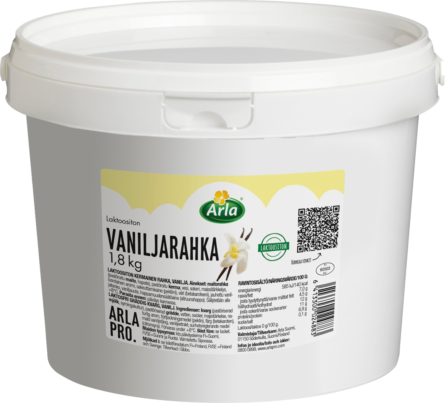 Arla Pro Kausimaku vaniljarahka laktoositon 1,8kg