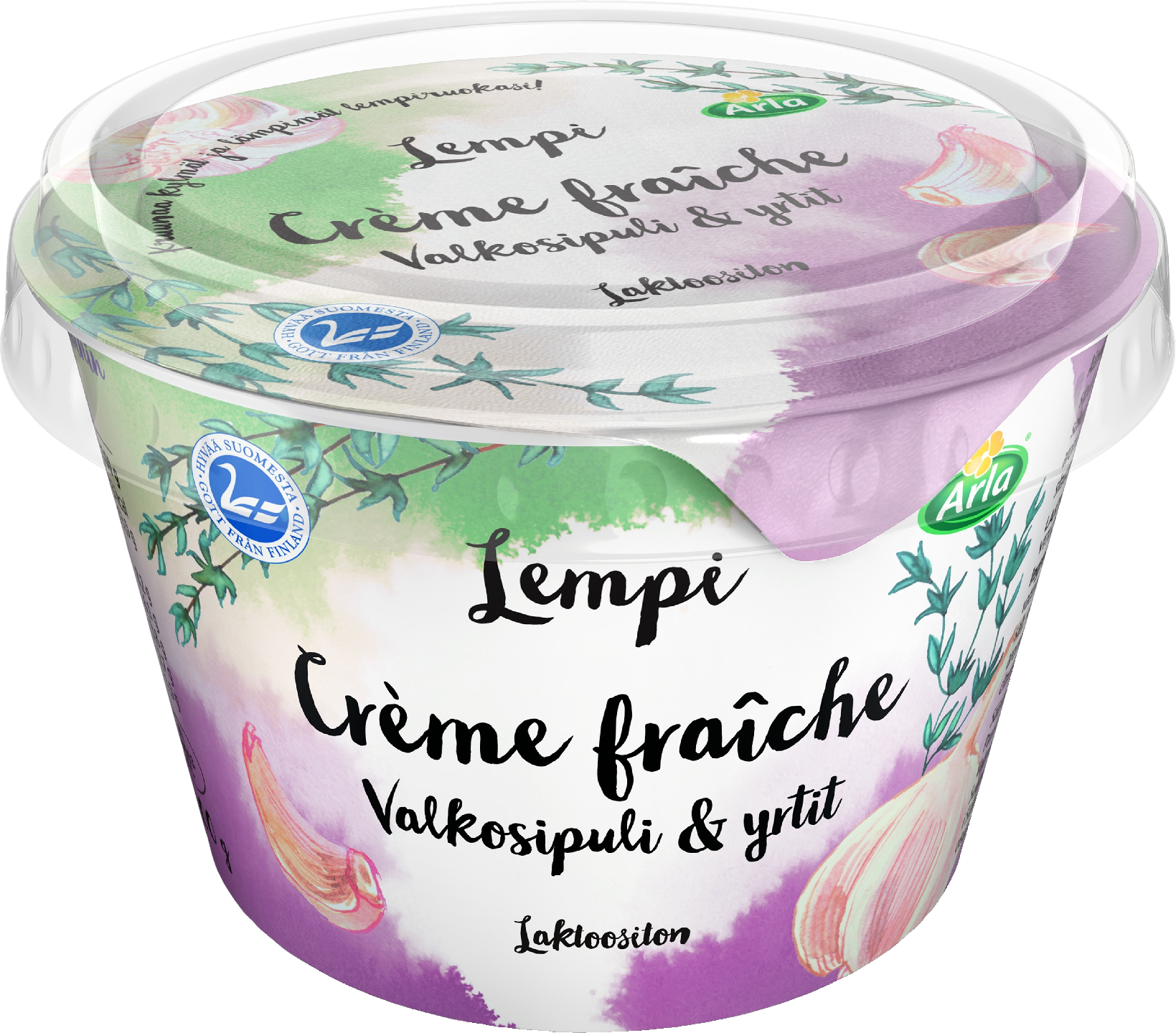 Arla Lempi creme fraiche 200g valkosipuli-yrtit laktoositon