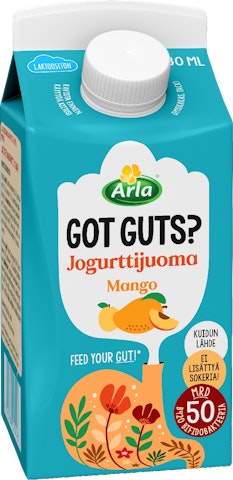Arla Got Guts jogurttijuoma 330ml mango laktoositon