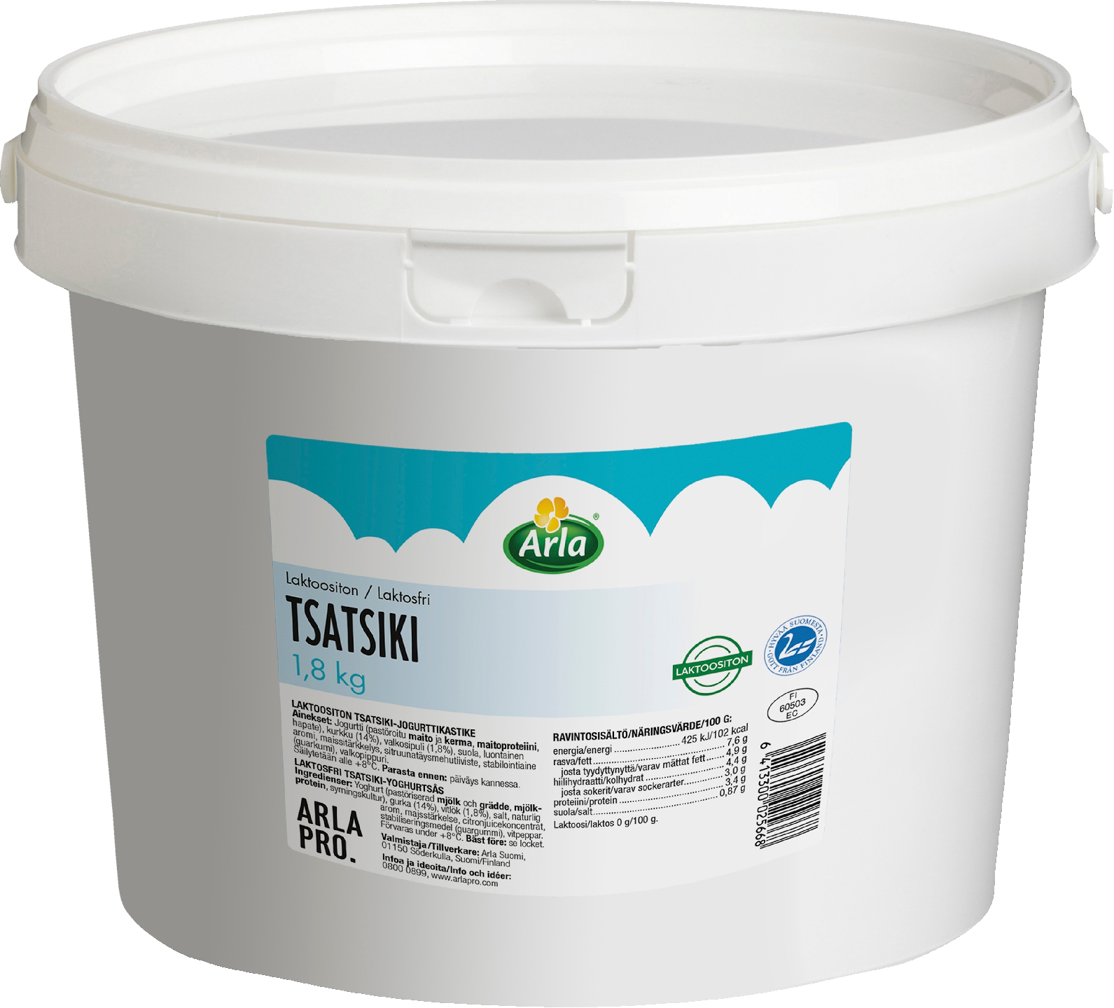 Arla Pro Tsatsiki Jogurttikastike laktoositon 1,8kg