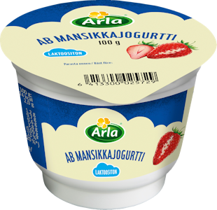 Arla laktoositon AB mansikkajogurtti 100g