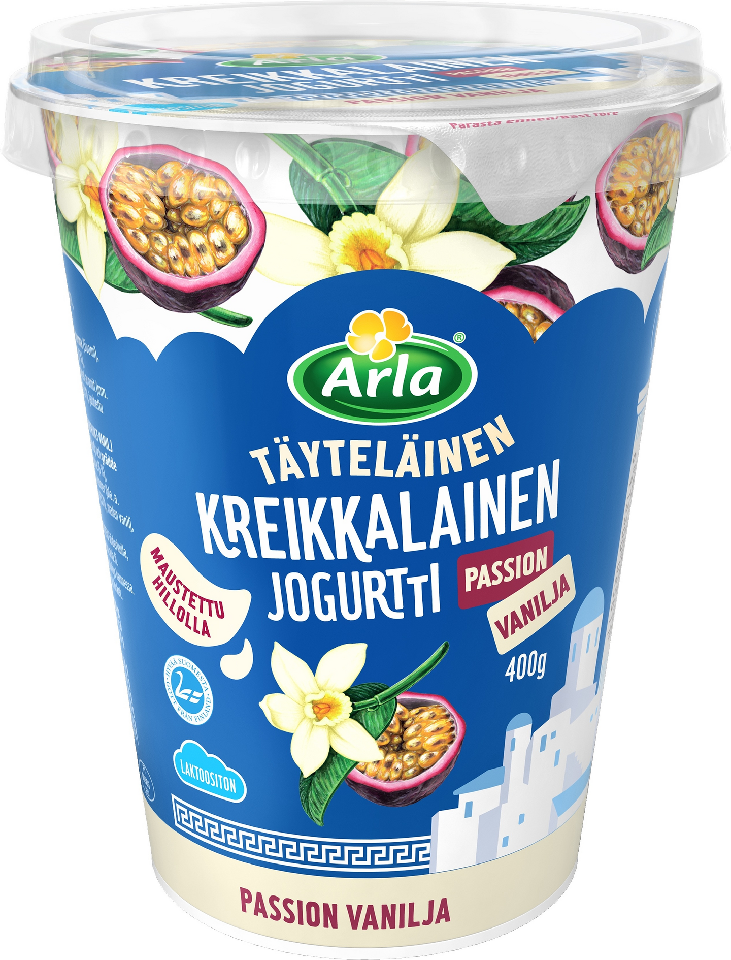 Arla kreikkalainen jogurtti 400g passion-vanilja laktoositon