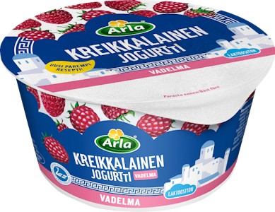 Arla kreikkalainen vadelmajogurtti 150g laktoositon