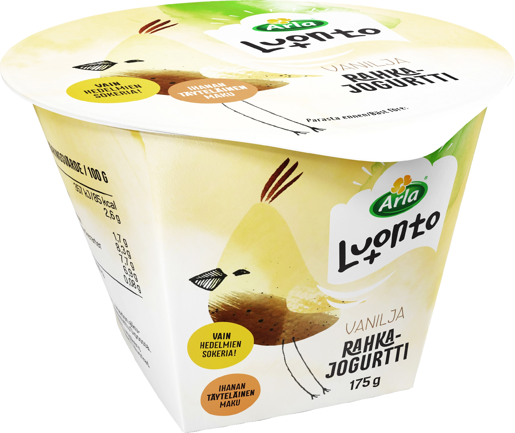 Arla Luonto+ vaniljarahkajogurtti 175g laktoositon