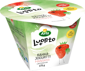 Arla Luonto+ mansikkarahkajogurtti 175g laktoositon