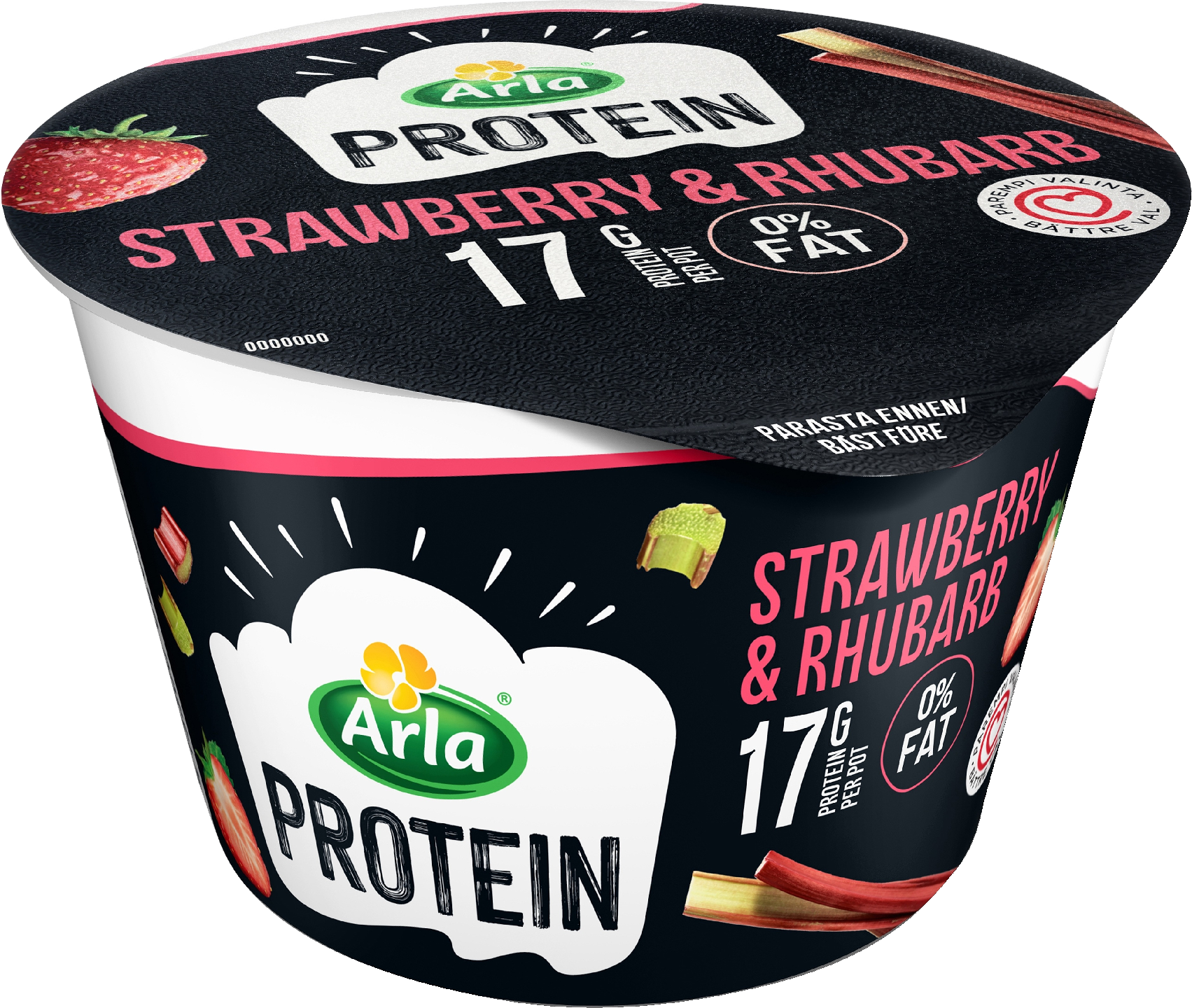 Arla Protein rahka 200g mansikka-raparperi laktoositon