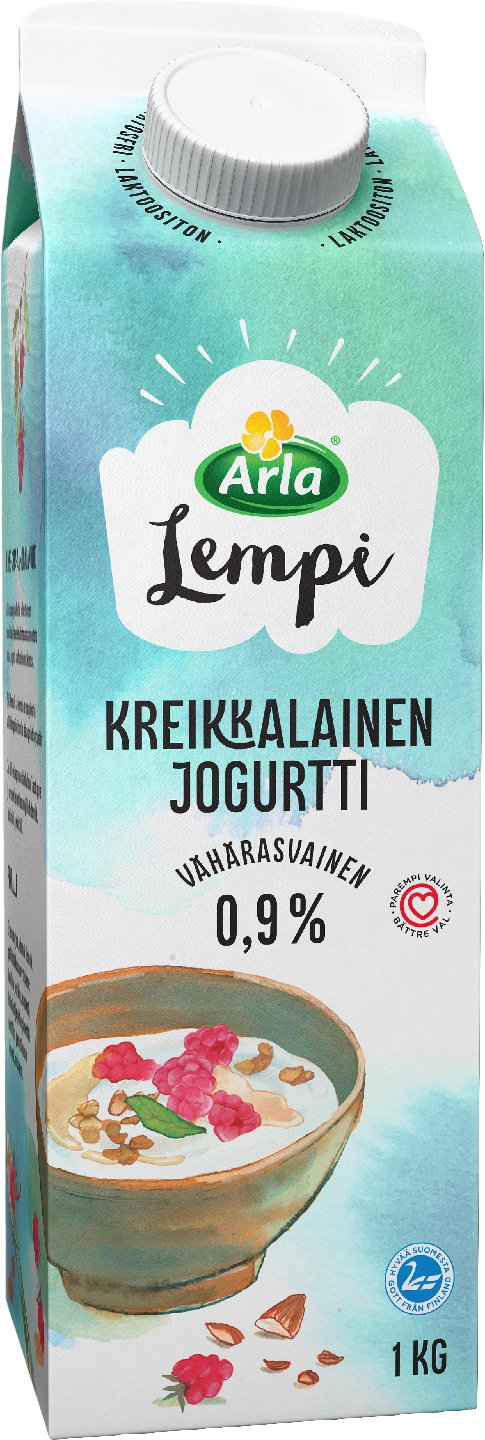 Arla Lempi kreikkalainen jogurtti 0,9% 1kg AB laktoositon