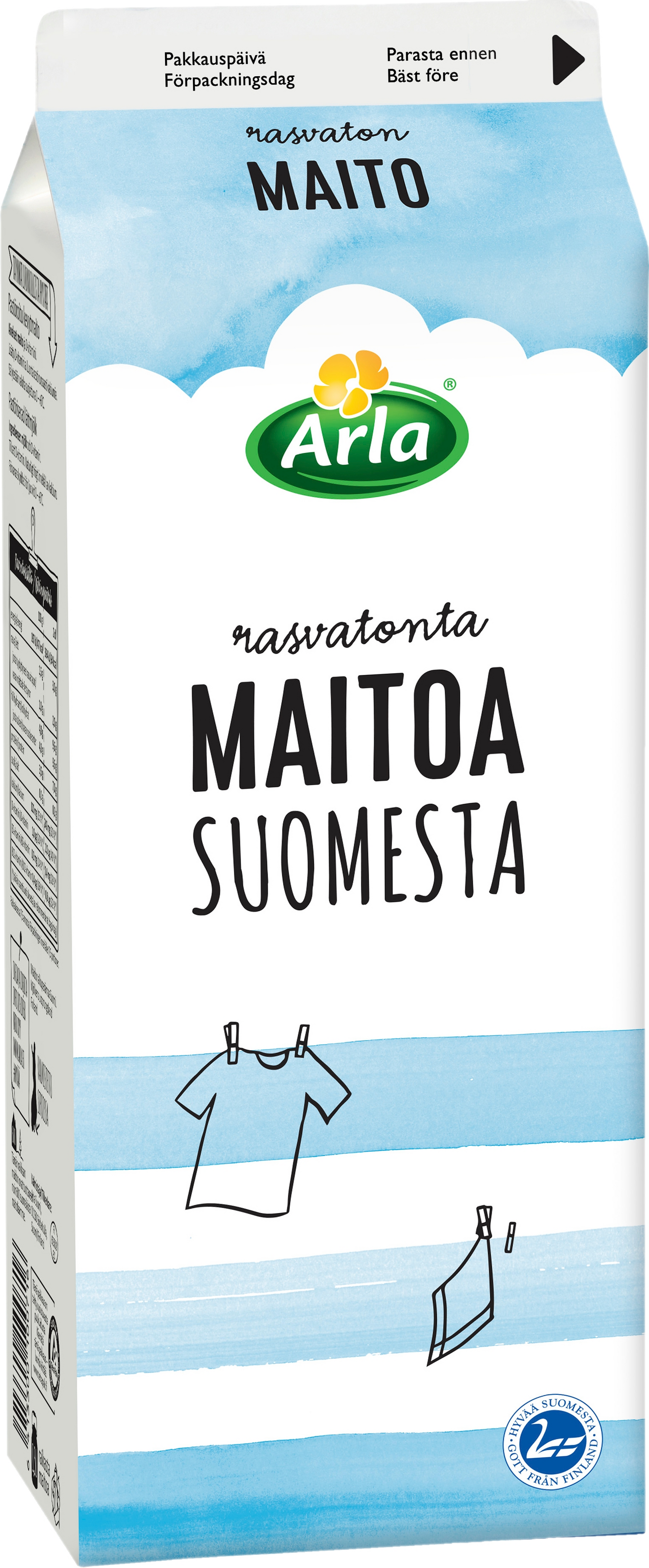 Arla Rasvaton maito Suomi 1,5 L