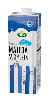 Arla 1l Suomesta vähälaktoosinen UHT kevytmaito