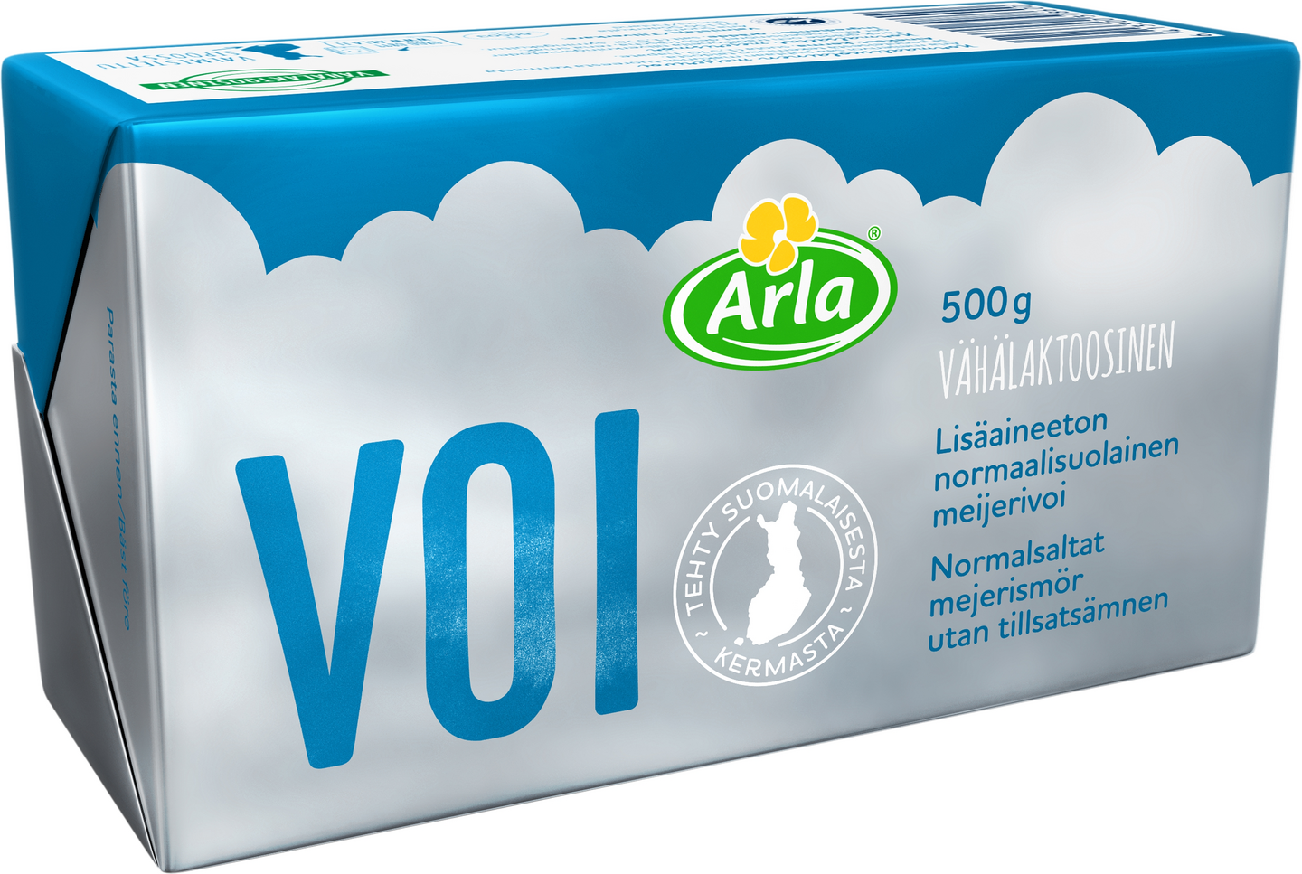 Arla lisäaineeton normaalisuolainen meijerivoi 500g vähälaktoosinen