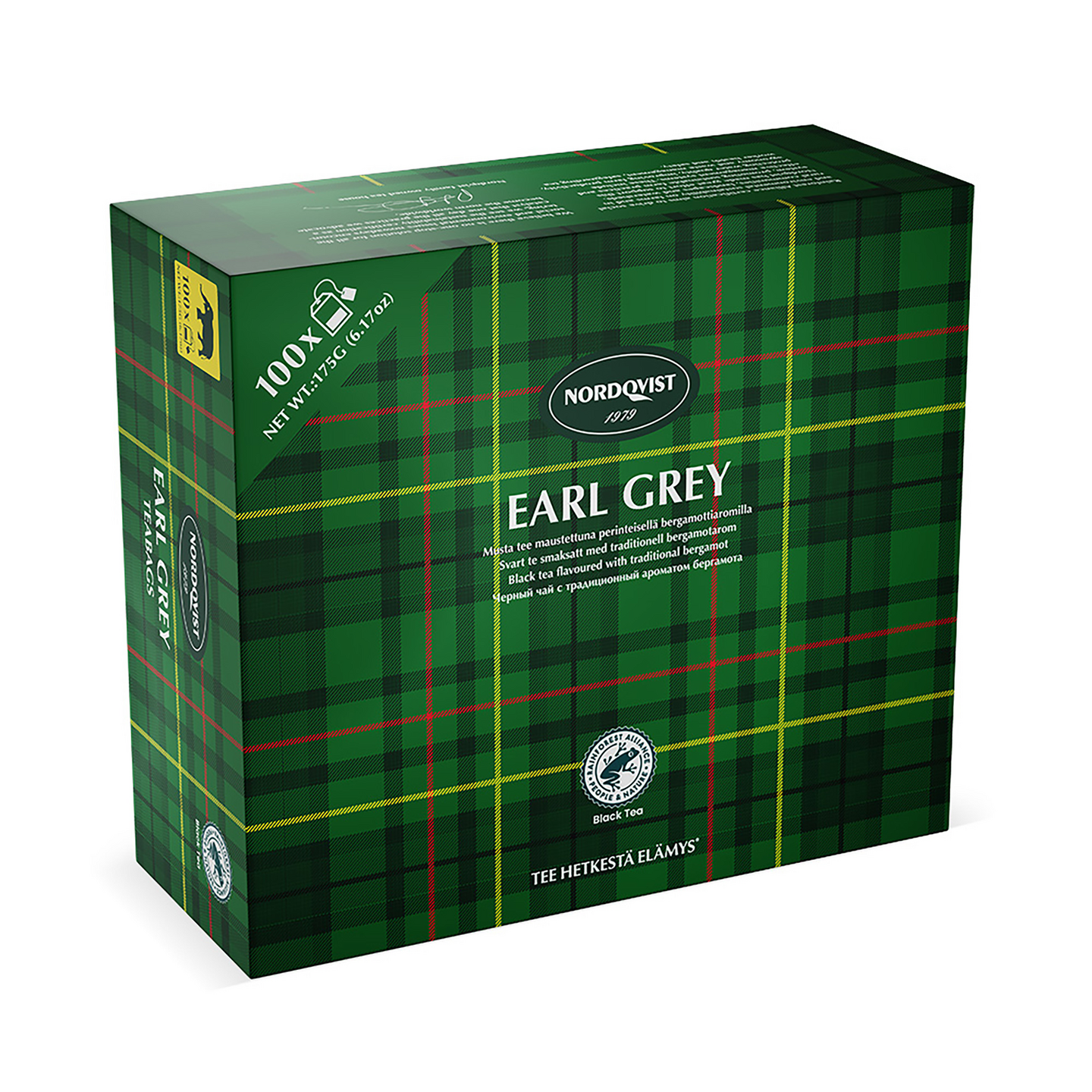 Nordqvist Earl Grey 100pss/175g musta maustettu pussitee