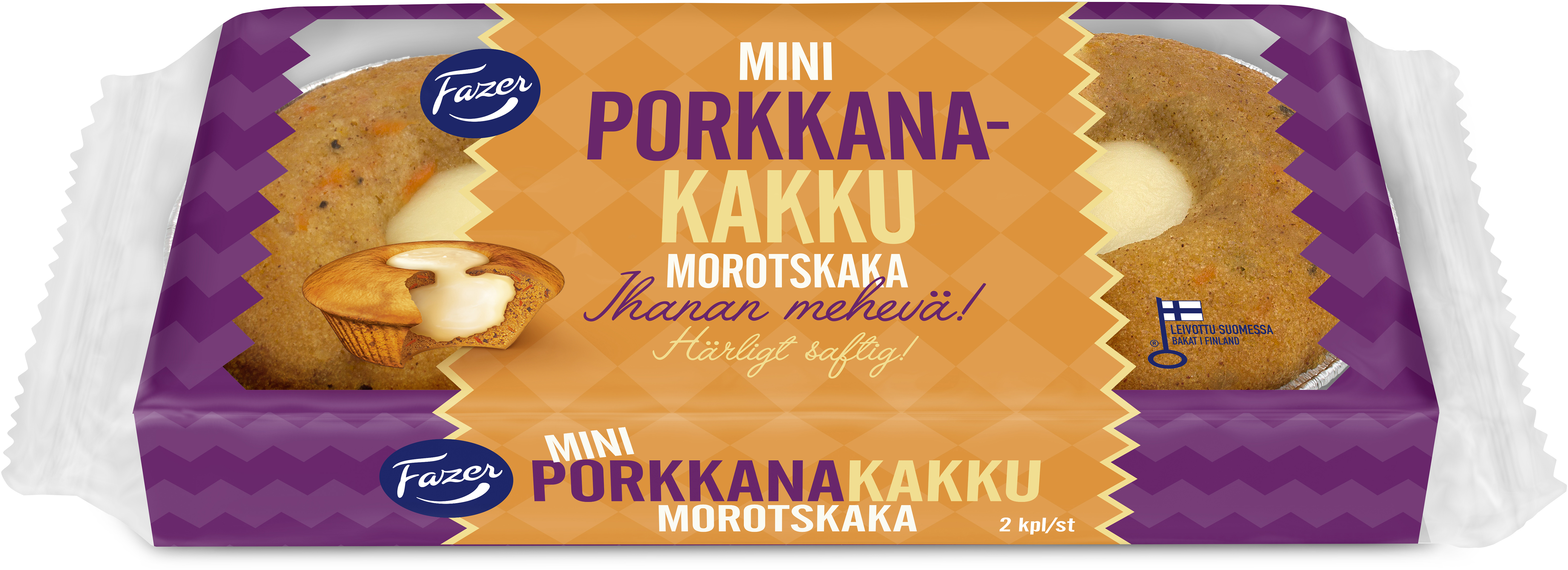 Fazer Mini Porkkanakakku 2kpl /85g kakku | K-Ruoka Verkkokauppa