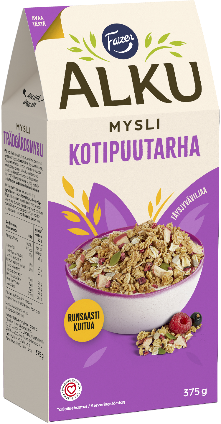 Fazer Alku Kotipuutarhamysli 375 g VARTTILAVA