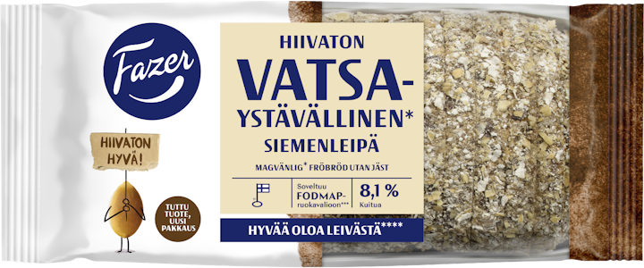 Fazer vatsaystävällinen hiivaton siemenleipä 420g