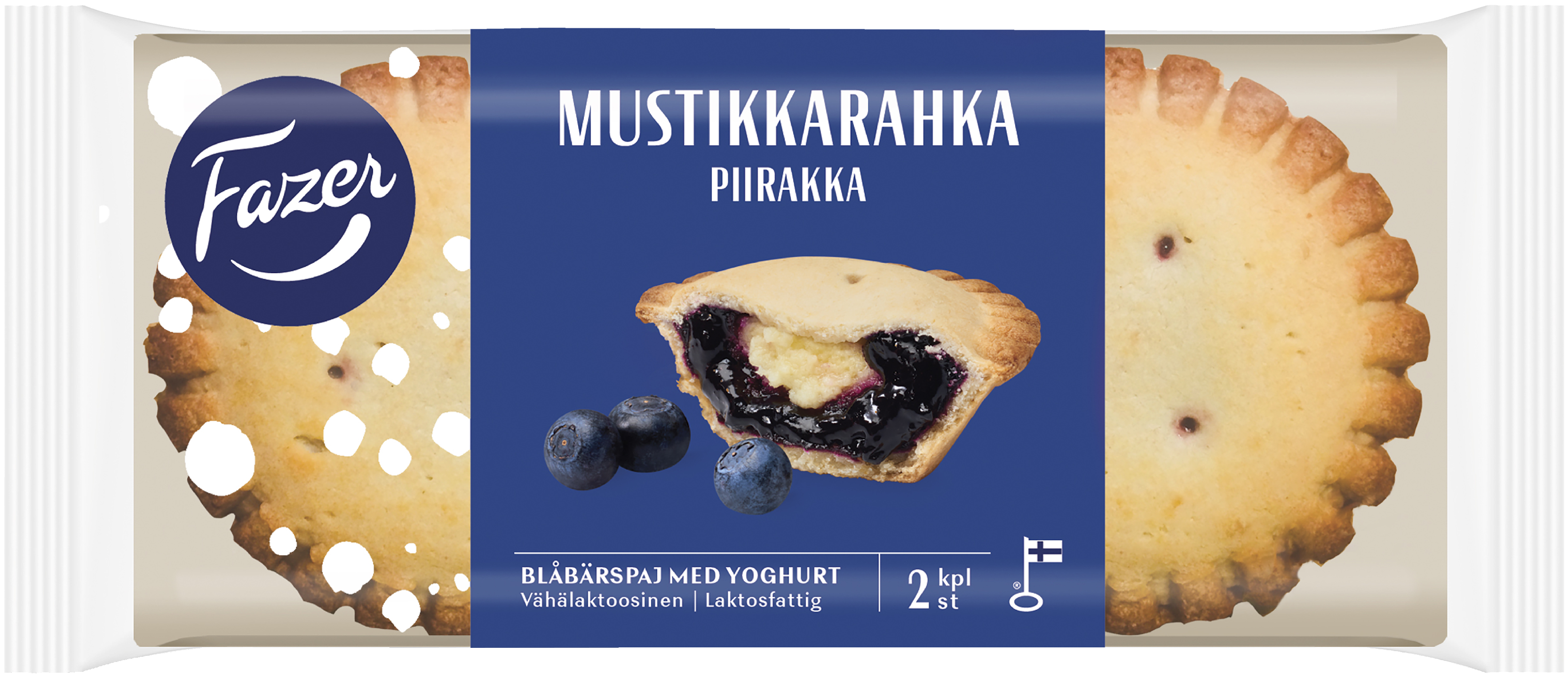 Fazer mustikkarahkapiirakka 2kpl/140g | K-Ruoka Verkkokauppa