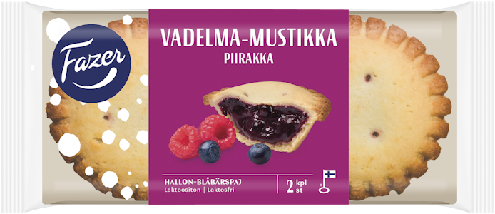 Fazer vadelma-mustikkapiirakka 2kpl/140g