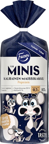 Fazer for Minis Kaurainen Maissikakku Popcorn 117g