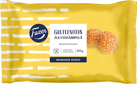 Fazer Gluteeniton juustosämpylä 3kpl/215g pakaste