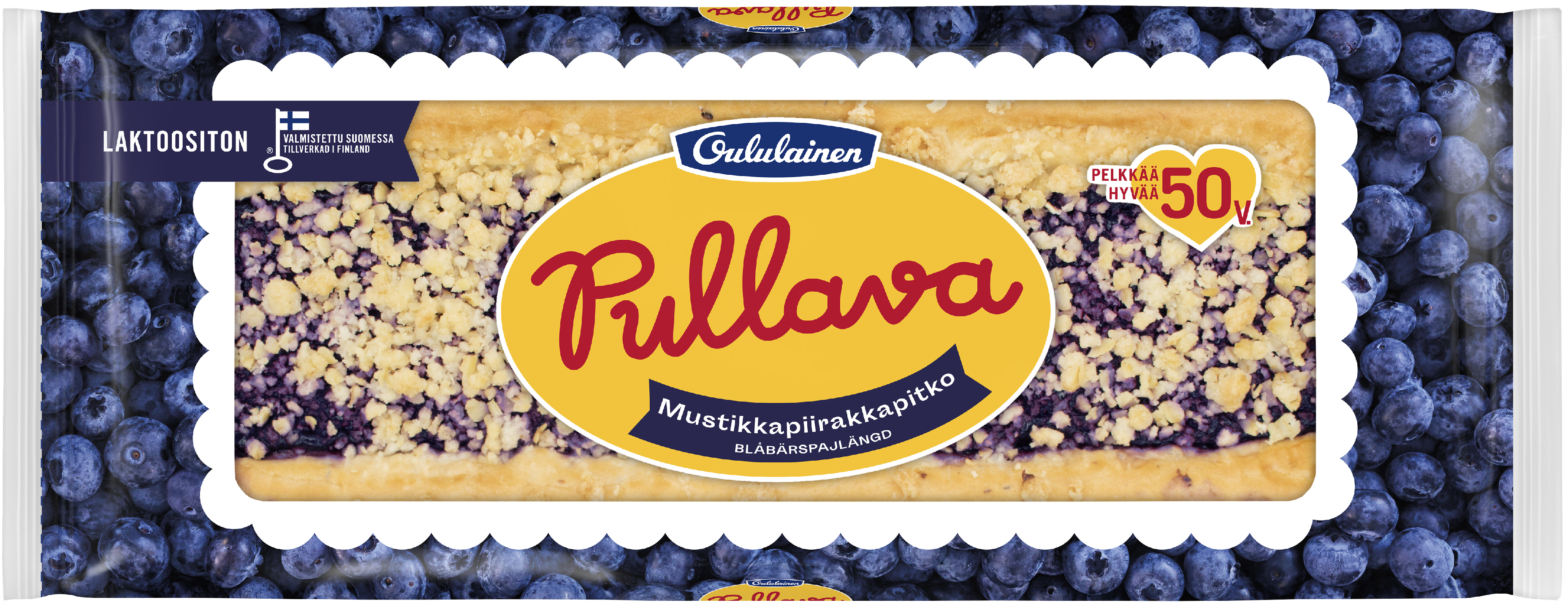 Oululainen Pullava Mustikkapiirakkapitko 300g