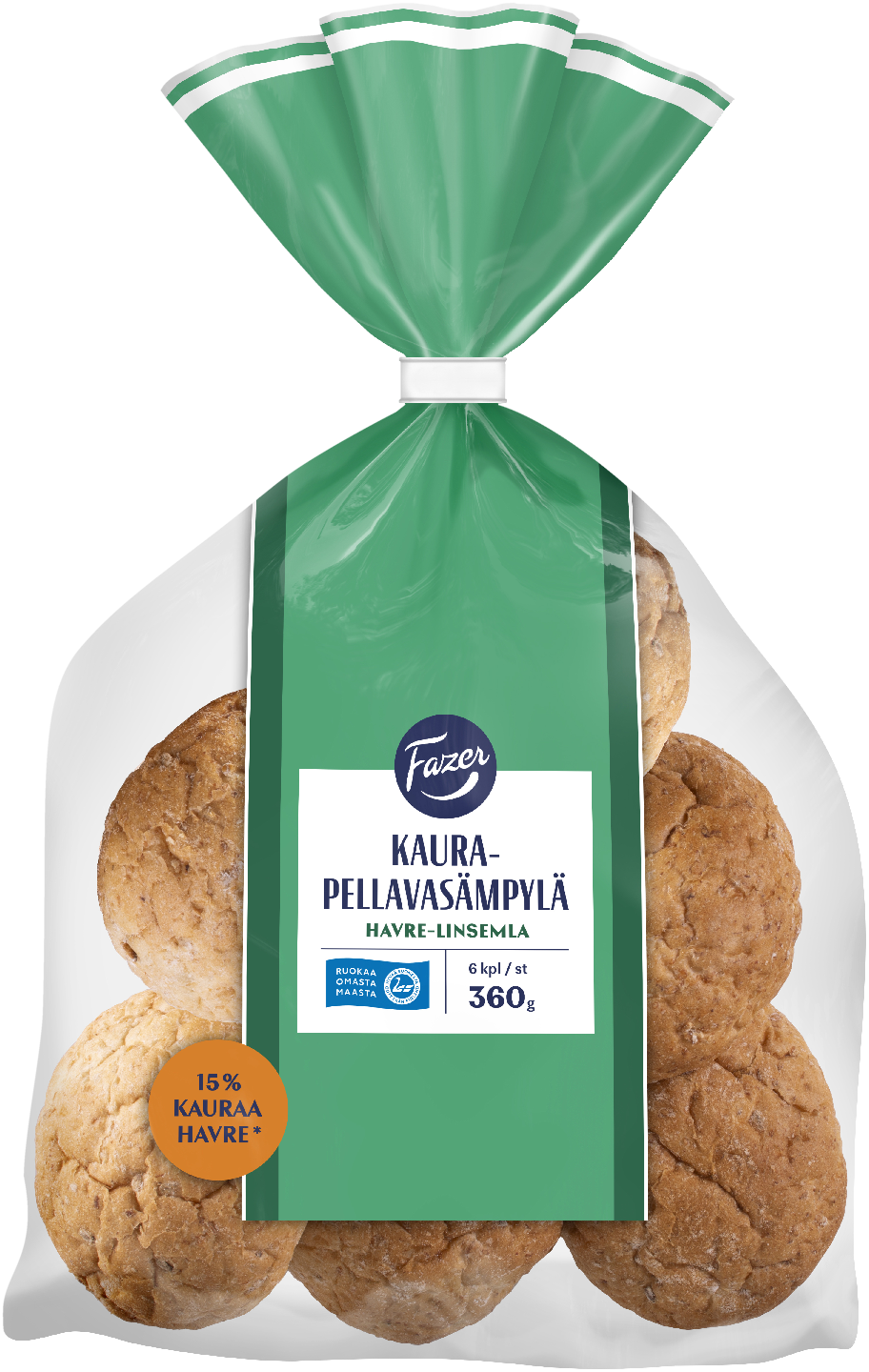 Fazer Kaurapellavasämpylä 6kpl/360g