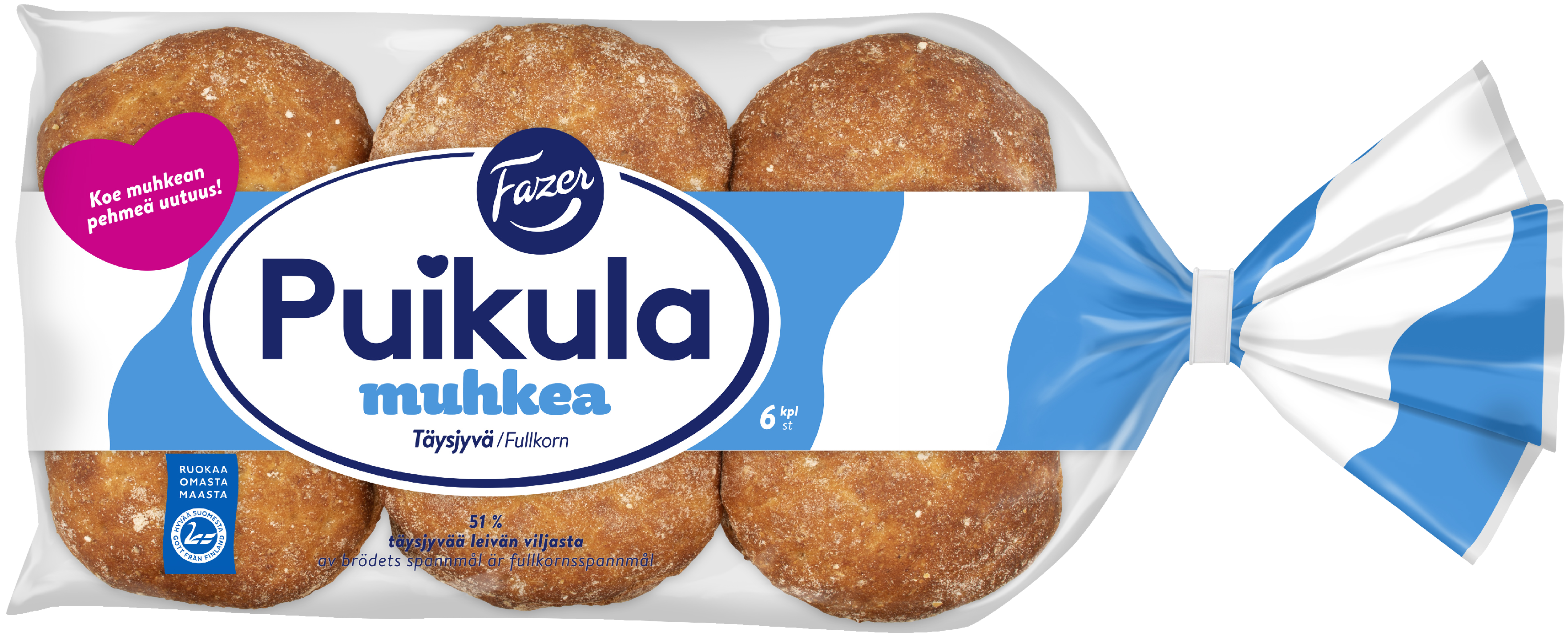 Fazer Puikula Muhkea Täysjyvä 6kpl/360g