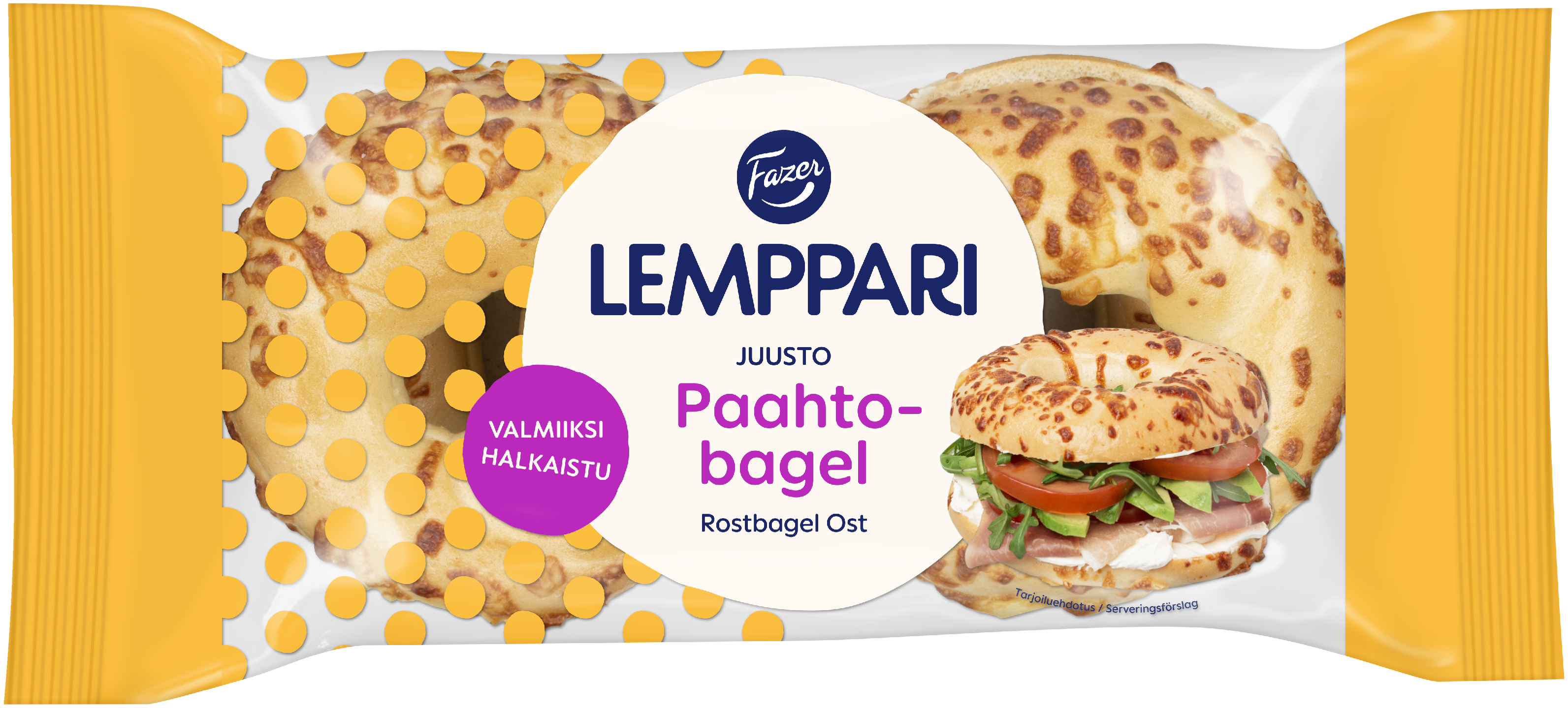 Fazer Lemppari Paahtobagel Juusto 4kpl 260g