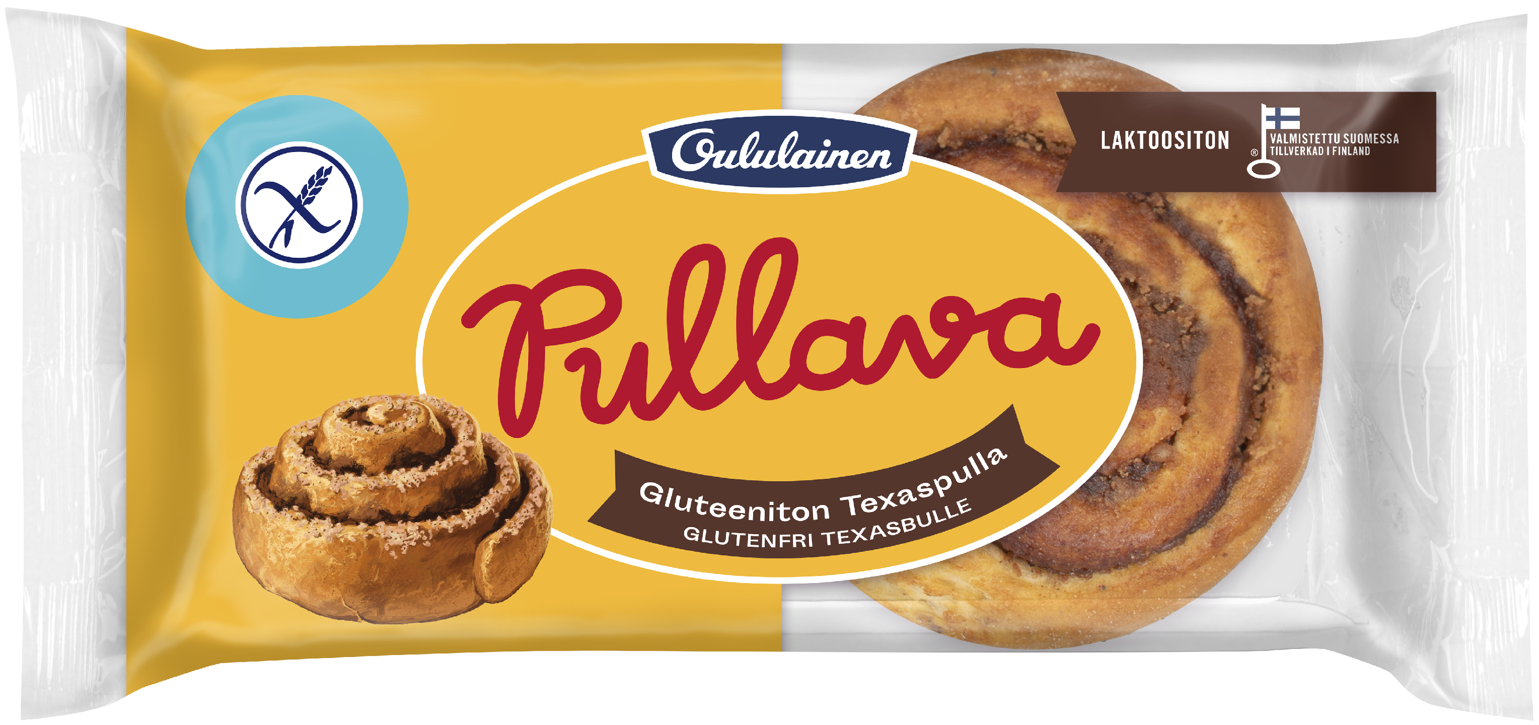 Oululainen Pullava Gluteeniton Texaspulla 2kpl/140g