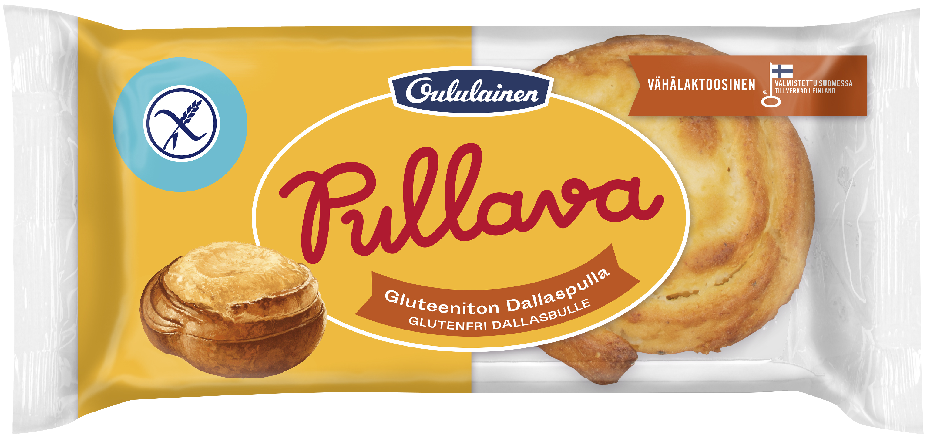 Oululainen Pullava Gluteeniton Dallaspulla 2kpl/140g