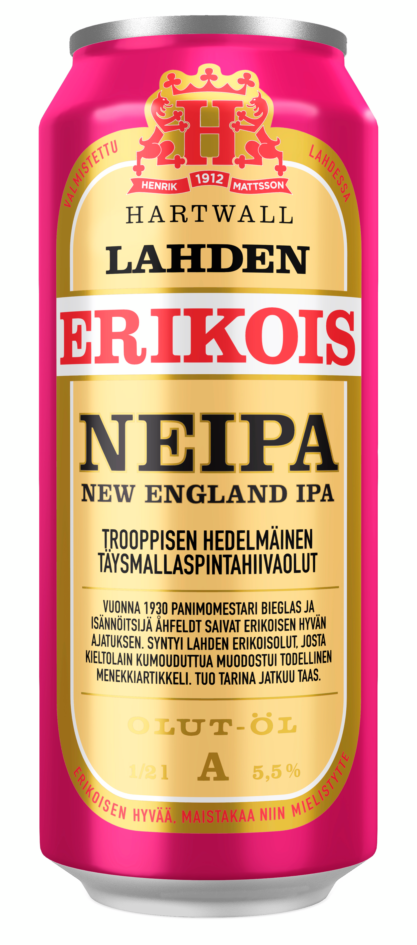 Lahden Erikois NEIPA olut 5,5% 0,5l MINIDOLLY
