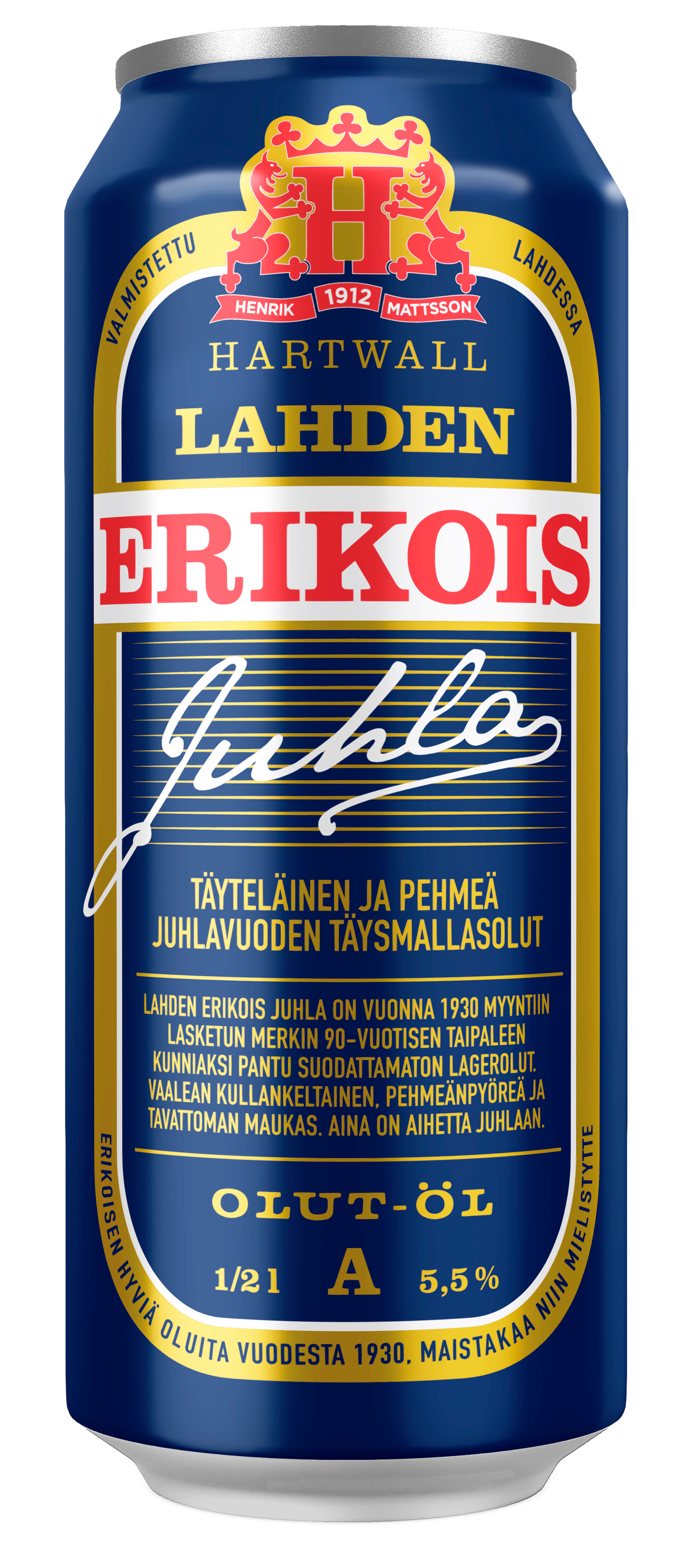 Lahden Erikois Juhlaolut lager 5,5% 0,5l