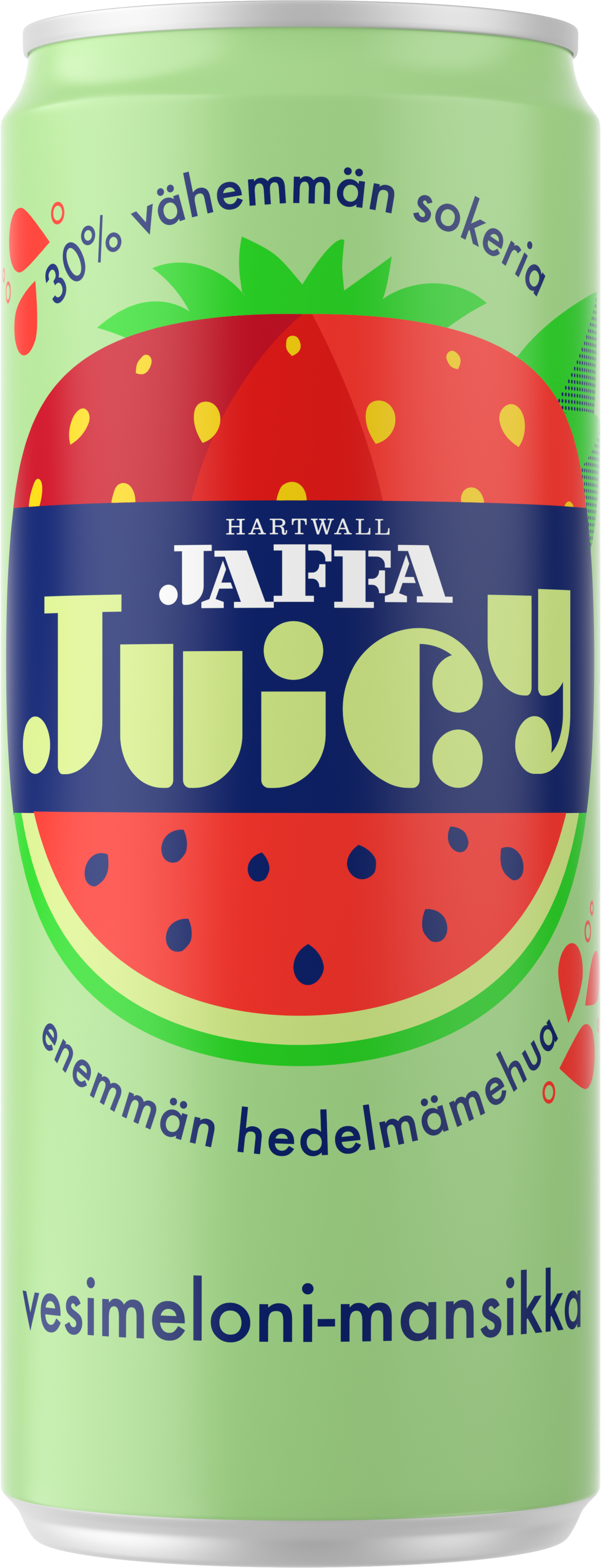 Hartall Jaffa Juicy Vesimeloni-Mansikka virvoitusjuoma 0,33l