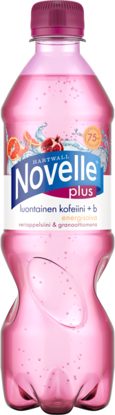 Hartwall Novelle Plus Kofeiini B6 B12 Veriappelsiini-Granaattiomena 0,5l