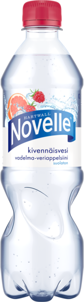 Hartwall Novelle Vadelma-Veriappelsiini kivennäisvesi 0,5l