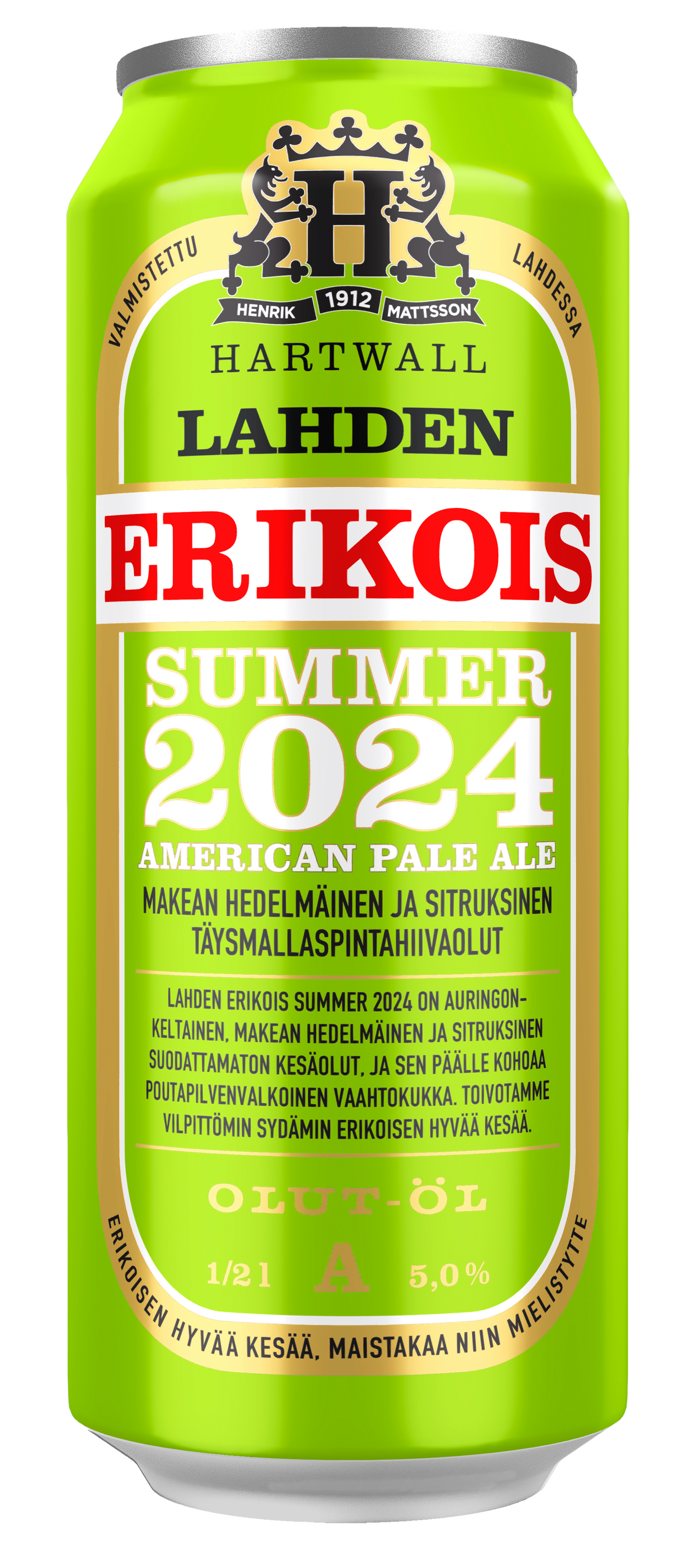 Lahden Erikois Summer 2024 olut 5% 0,5l
