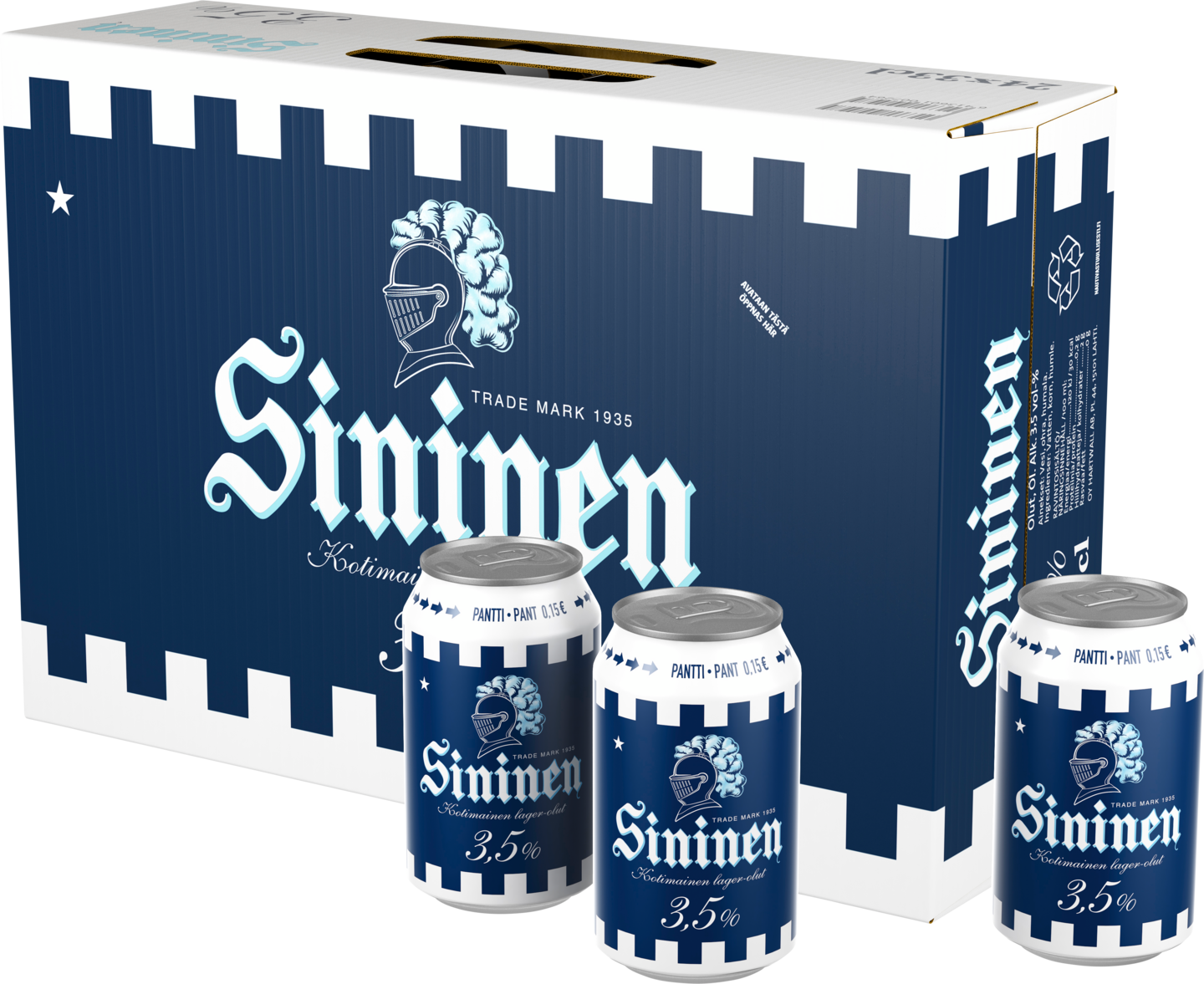 Sininen olut 3,5% 0,33l 24-pack