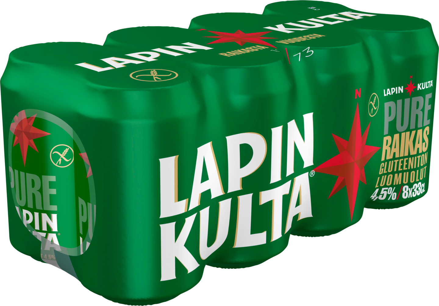 Lapin Kulta Pure gluteeniton luomuolut 4,5% 0,33l