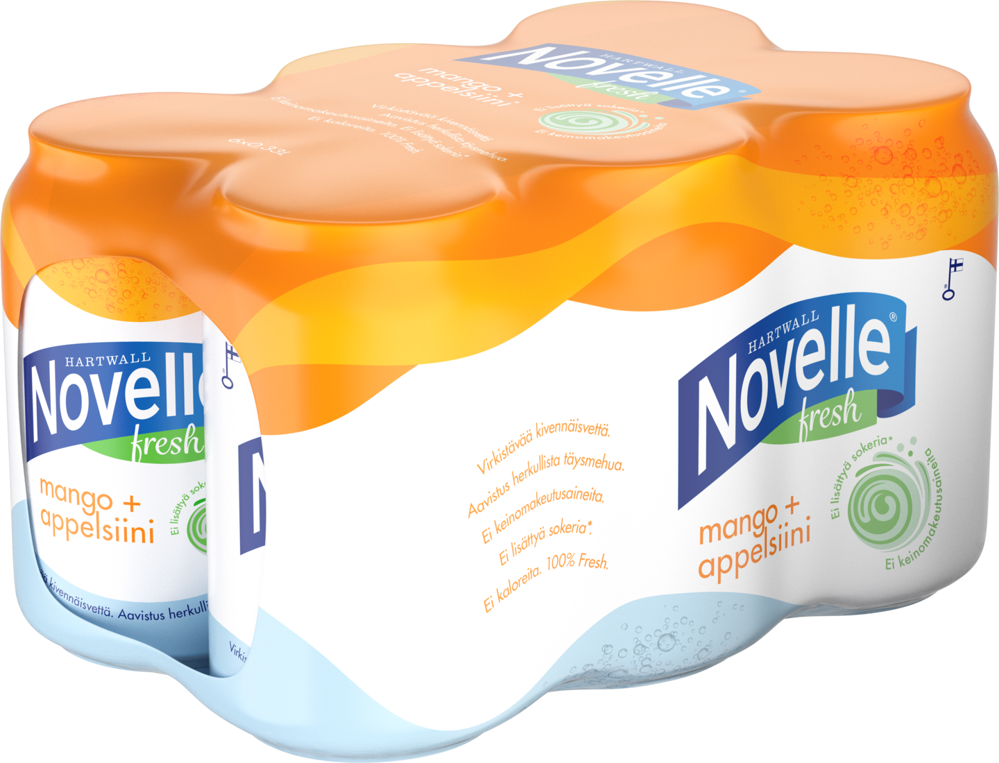 Hartwall Novelle Fresh mango-appelsiini 0,33l 6-pack