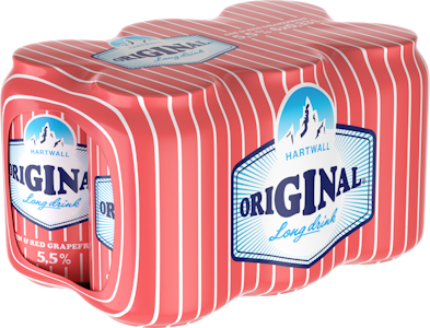 Hartwall Original Long Drink Red Grapefruit 5,5% 0,33l 6-pack