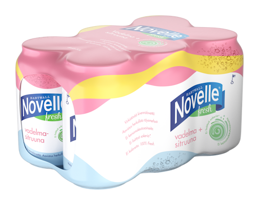 Hartwall Novelle Fresh Vadelma-Sitruuna kivennäisvesi 0,33l 6-pack