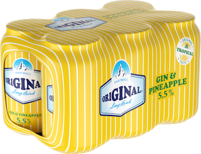 Hartwall Original Long Drink Pineapple 5,5% 0,33l 6-pack